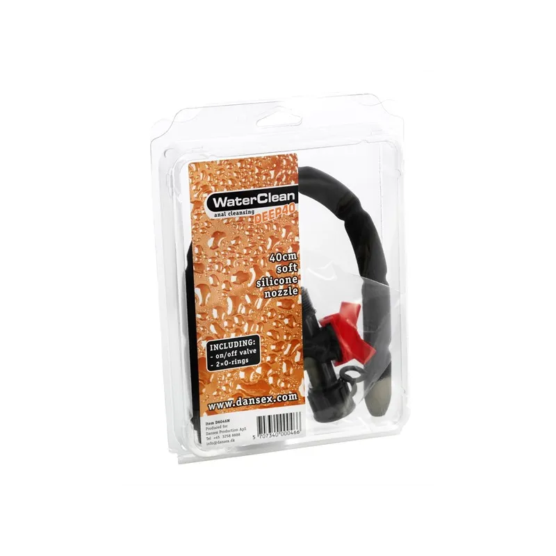 WaterClean Tuyau de Douche Anale Silicone 40 x 2cm